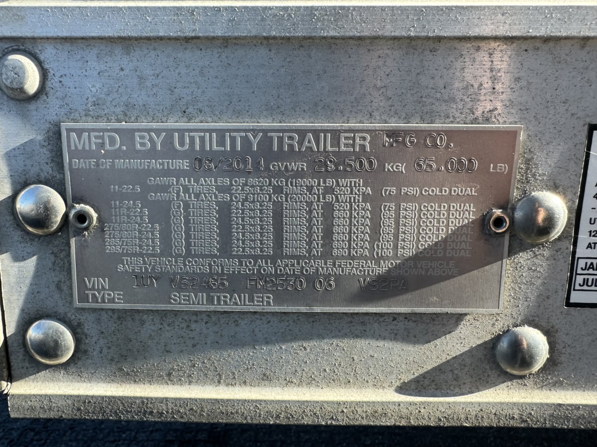 2015 Utility Trailers VS2RA 48/162/102 303062