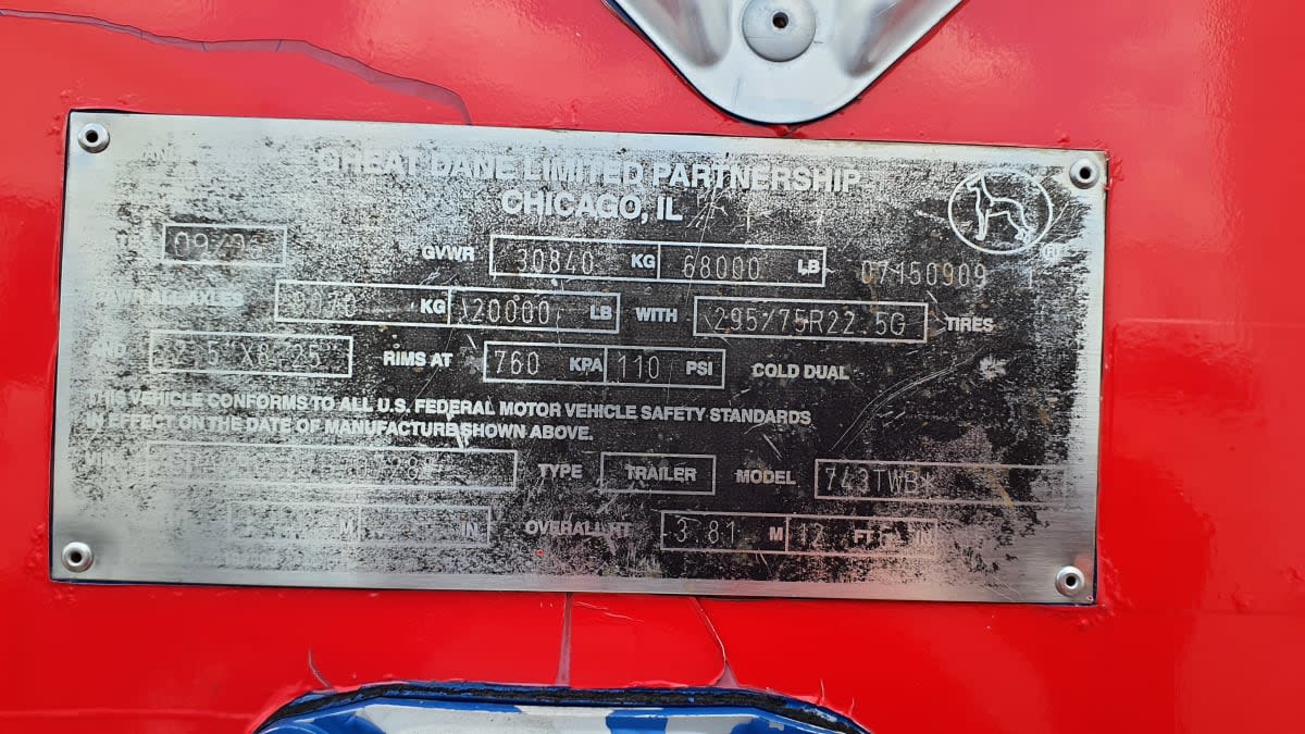 2007 Great Dane Trailers 700-ALUM-45/150/102 328804