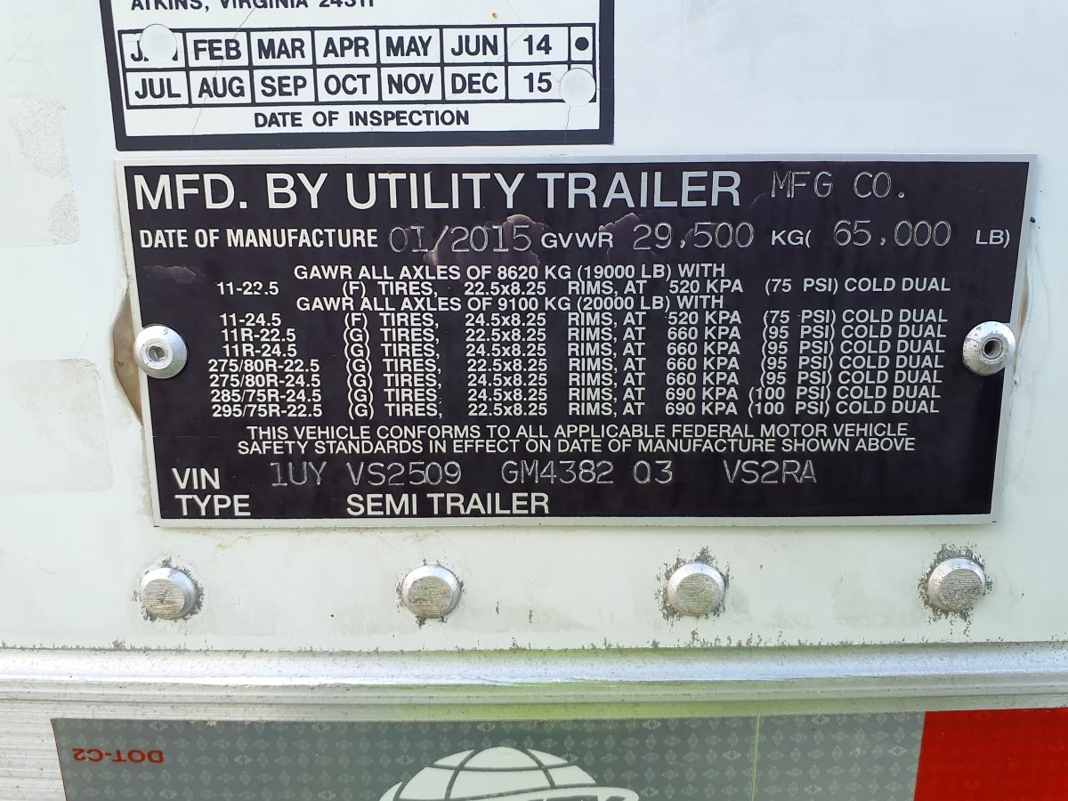 2016 Utility Trailers VS2RA 50/162/102 348040