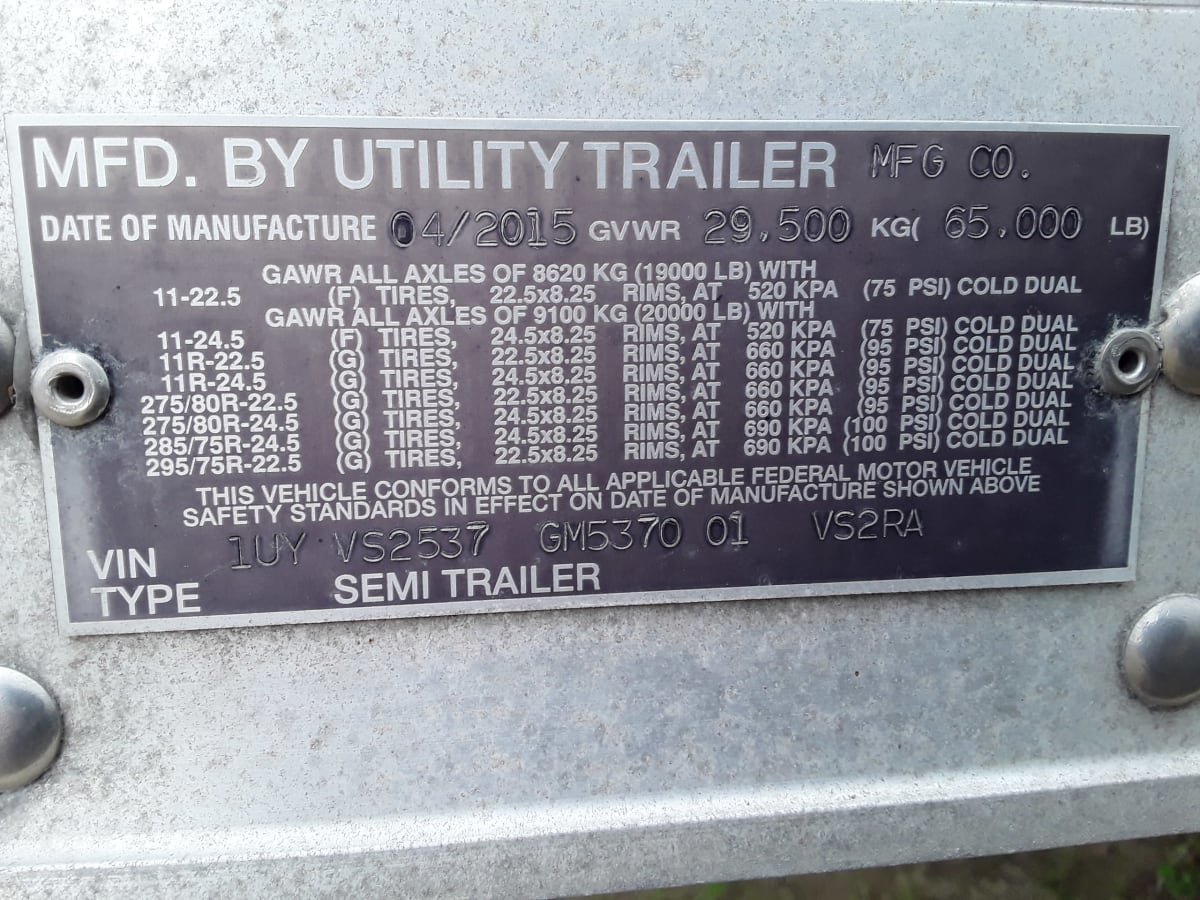 2016 Utility Trailers VS2RA 53/162/102 356046