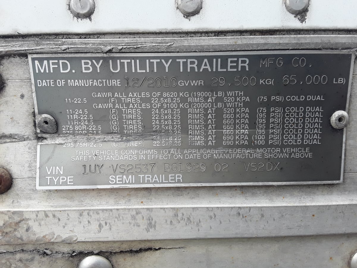 2011 Utility Trailers 4000DX 53/162/102 417087