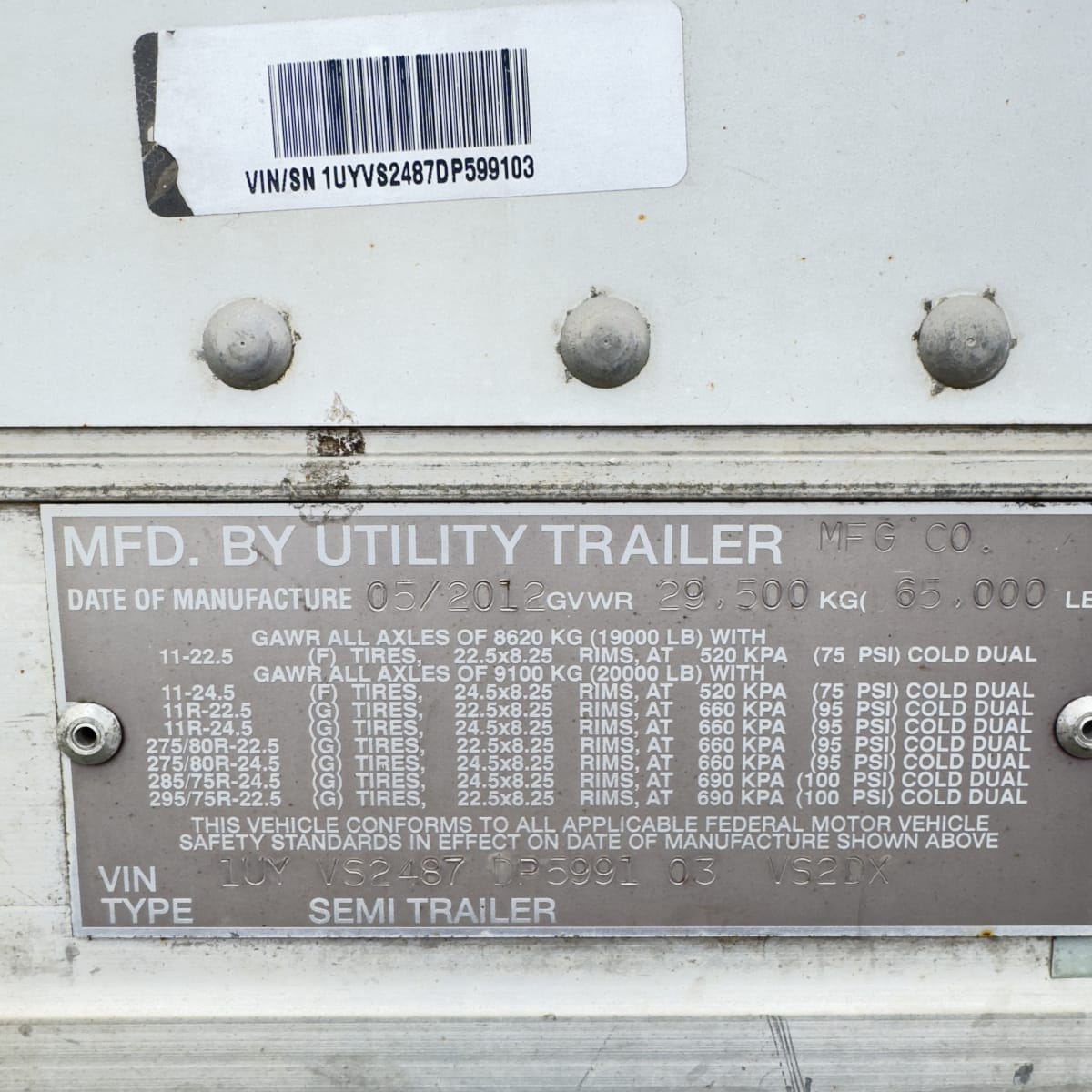 2013 Utility Trailers 4000DX 48/162/102 488344