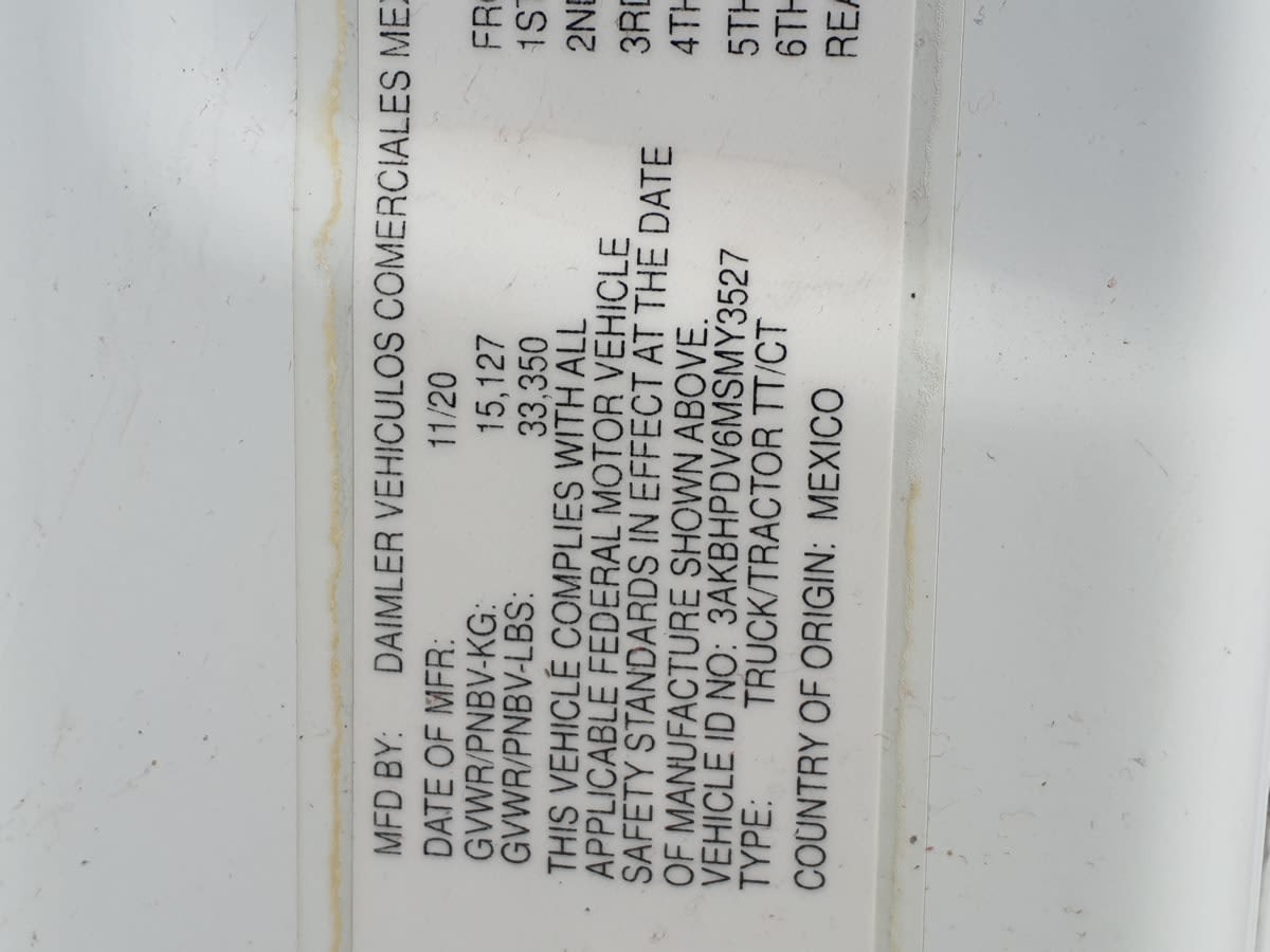 2021 Freightliner/Mercedes NEW CASCADIA 116 505628