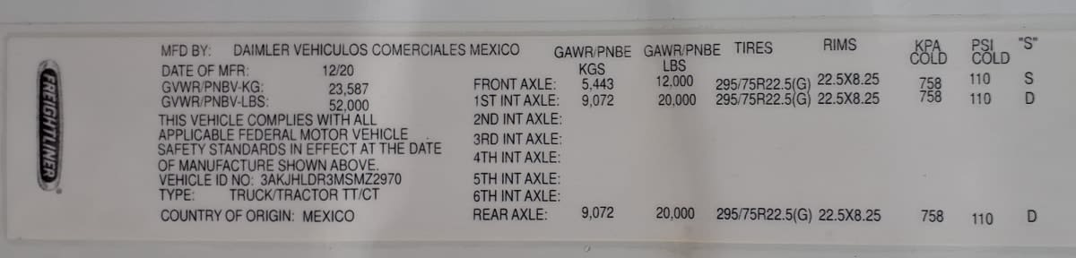 2021 Freightliner/Mercedes NEW CASCADIA PX12664 506517