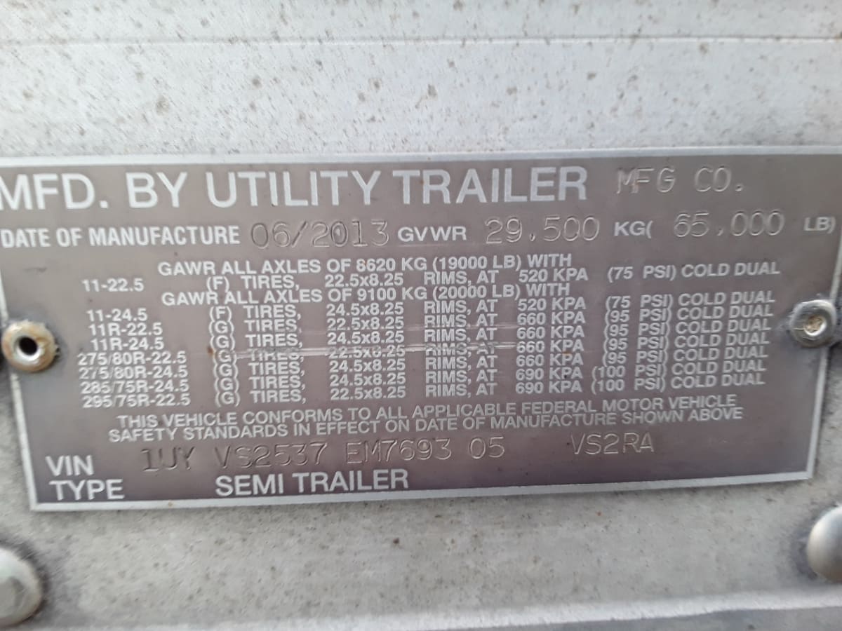 2014 Utility Trailers VS2RA 53/162/102 508357