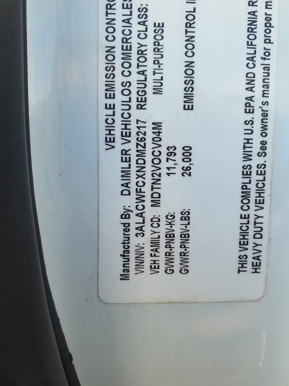 2022 Freightliner/Mercedes M2 106 508417