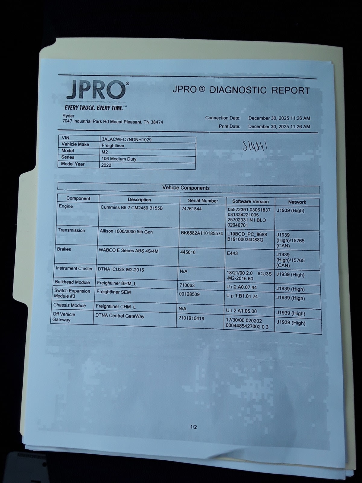 2022 Freightliner/Mercedes M2 106 514941