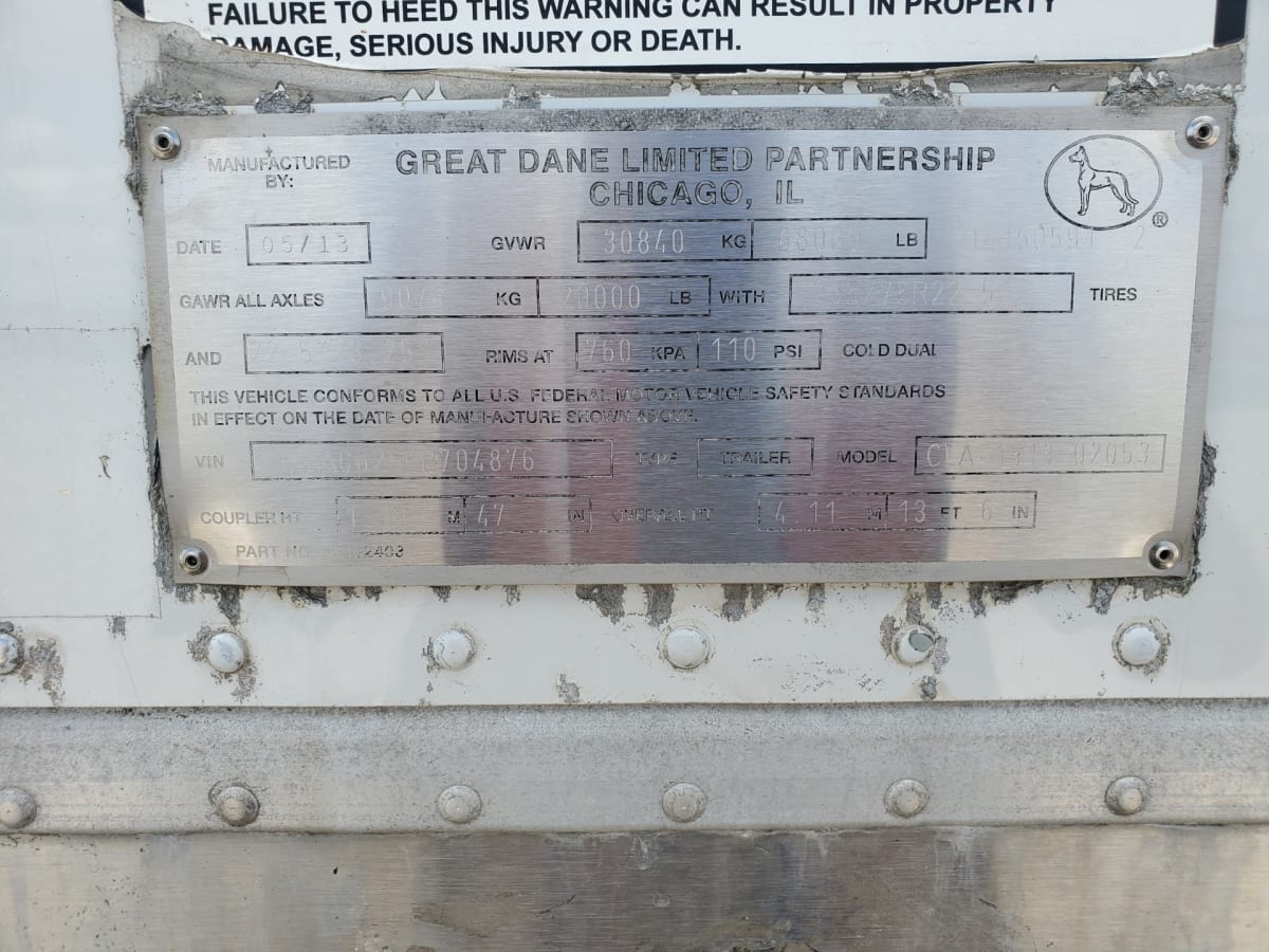 2014 Great Dane Trailer 700-53/162/102 519946