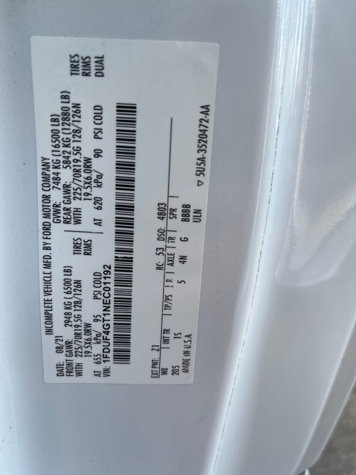2022 Ford Motor Company F450 DIESEL TRUCK 536725