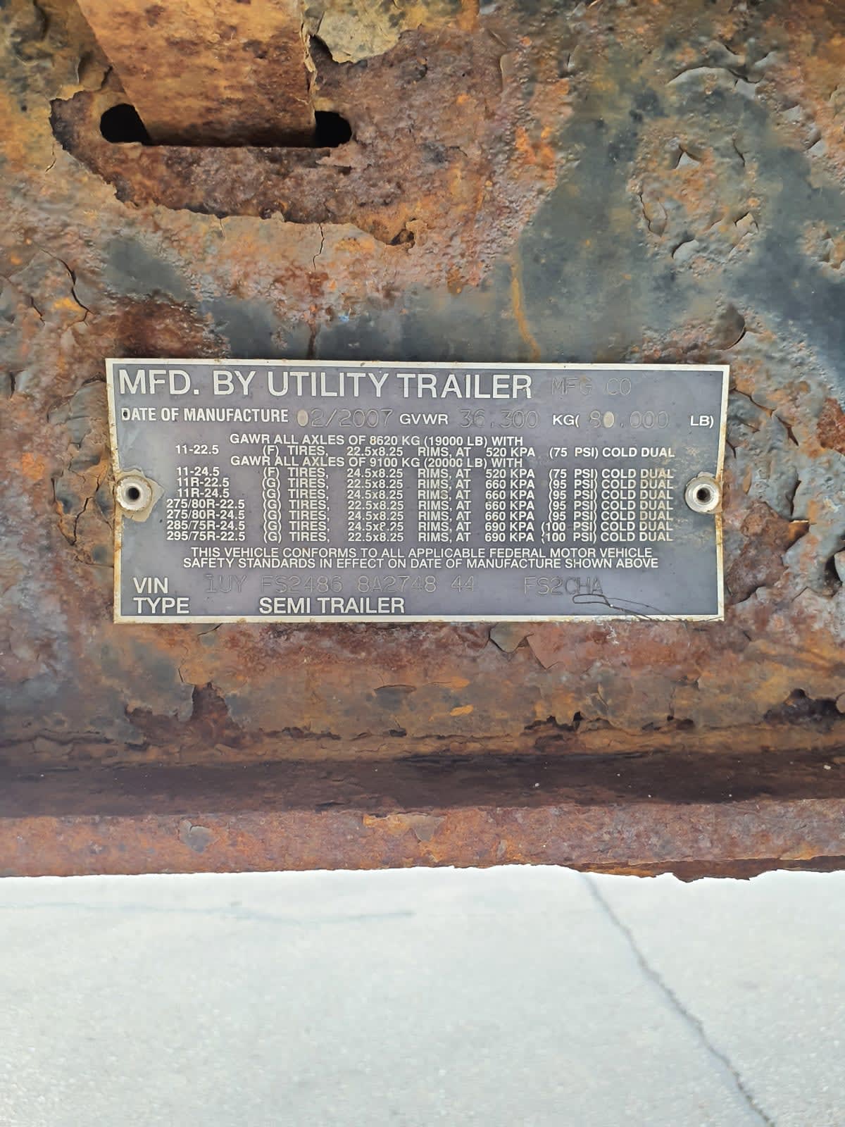 2008 Utility Trailers FS2CHA 48/102 575685