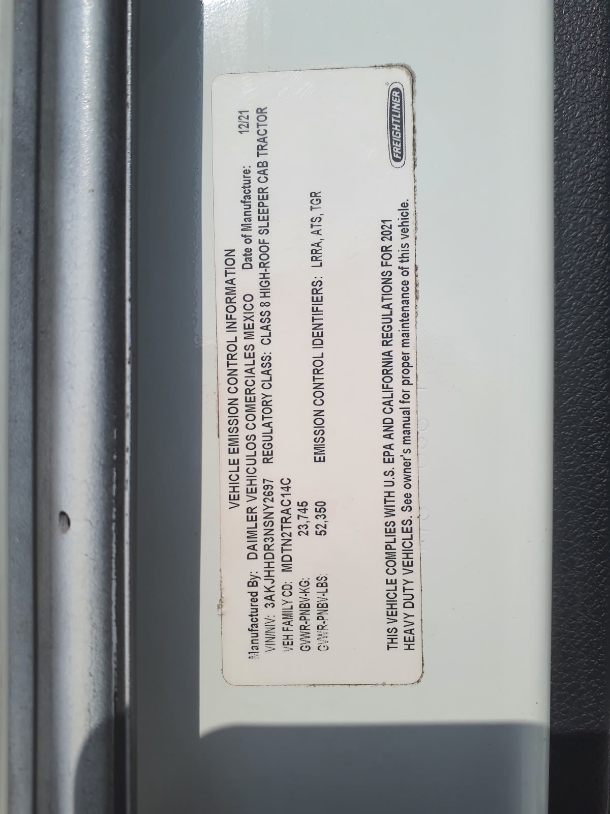 2022 Freightliner/Mercedes NEW CASCADIA PX12664 581813