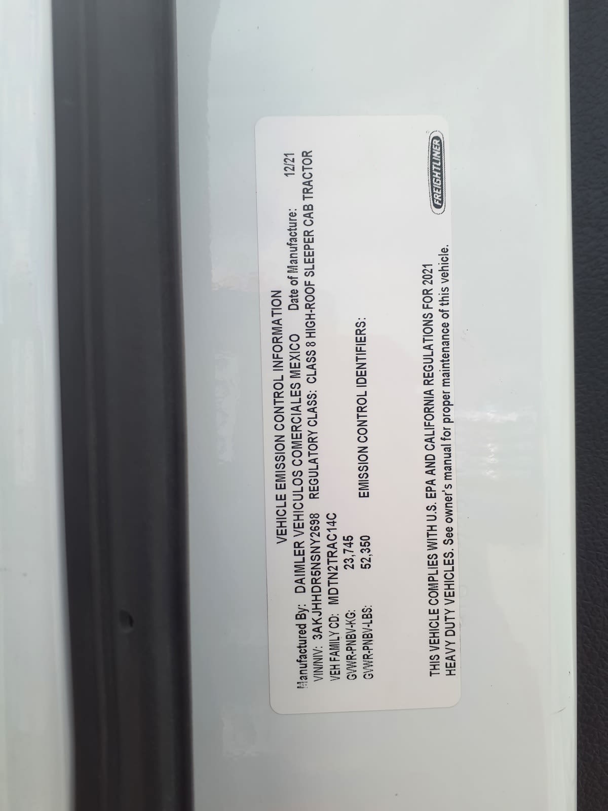 2022 Freightliner/Mercedes NEW CASCADIA PX12664 581814