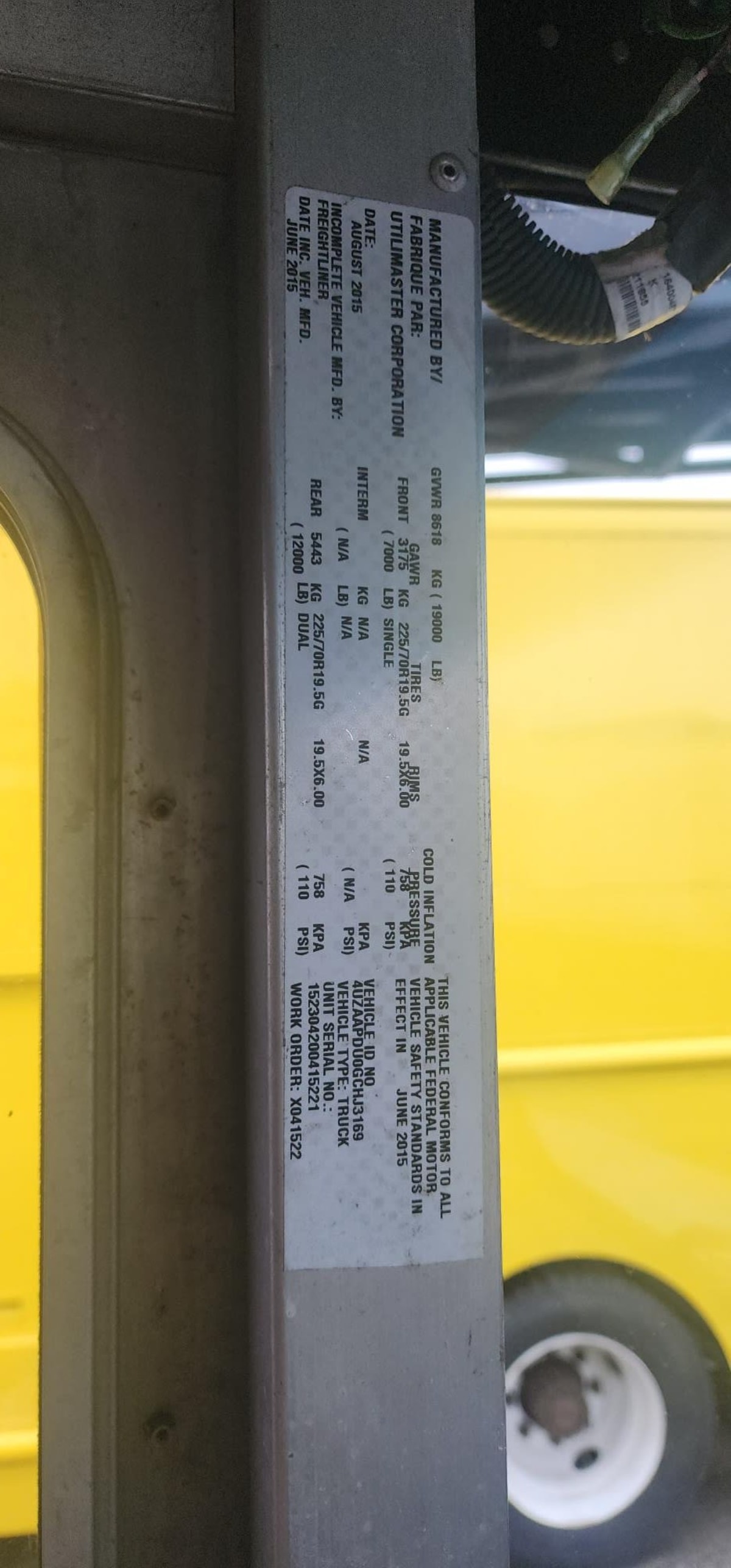 2016 Frtlr Custom Chassis Corp MT45 646515