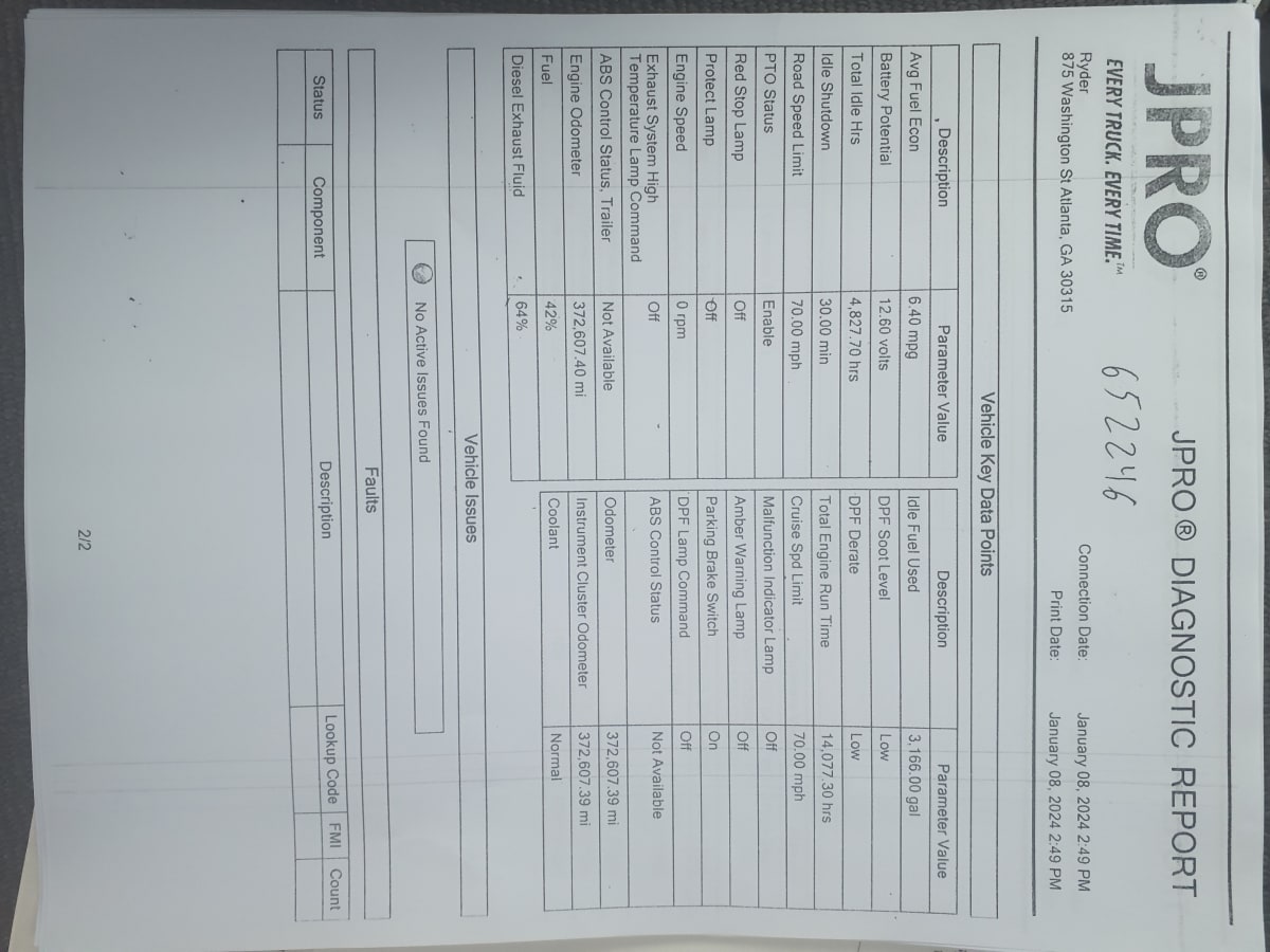 2016 Navistar International PROSTAR 652246