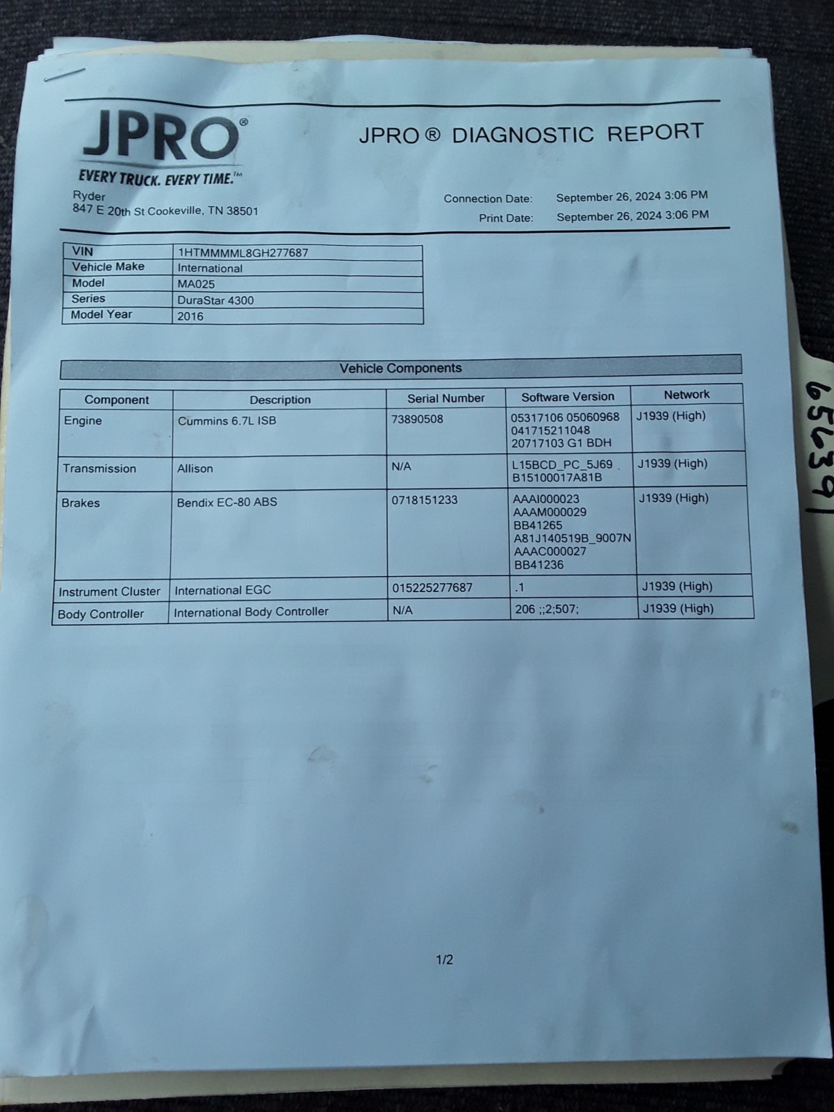 2016 Navistar International 4300 656391