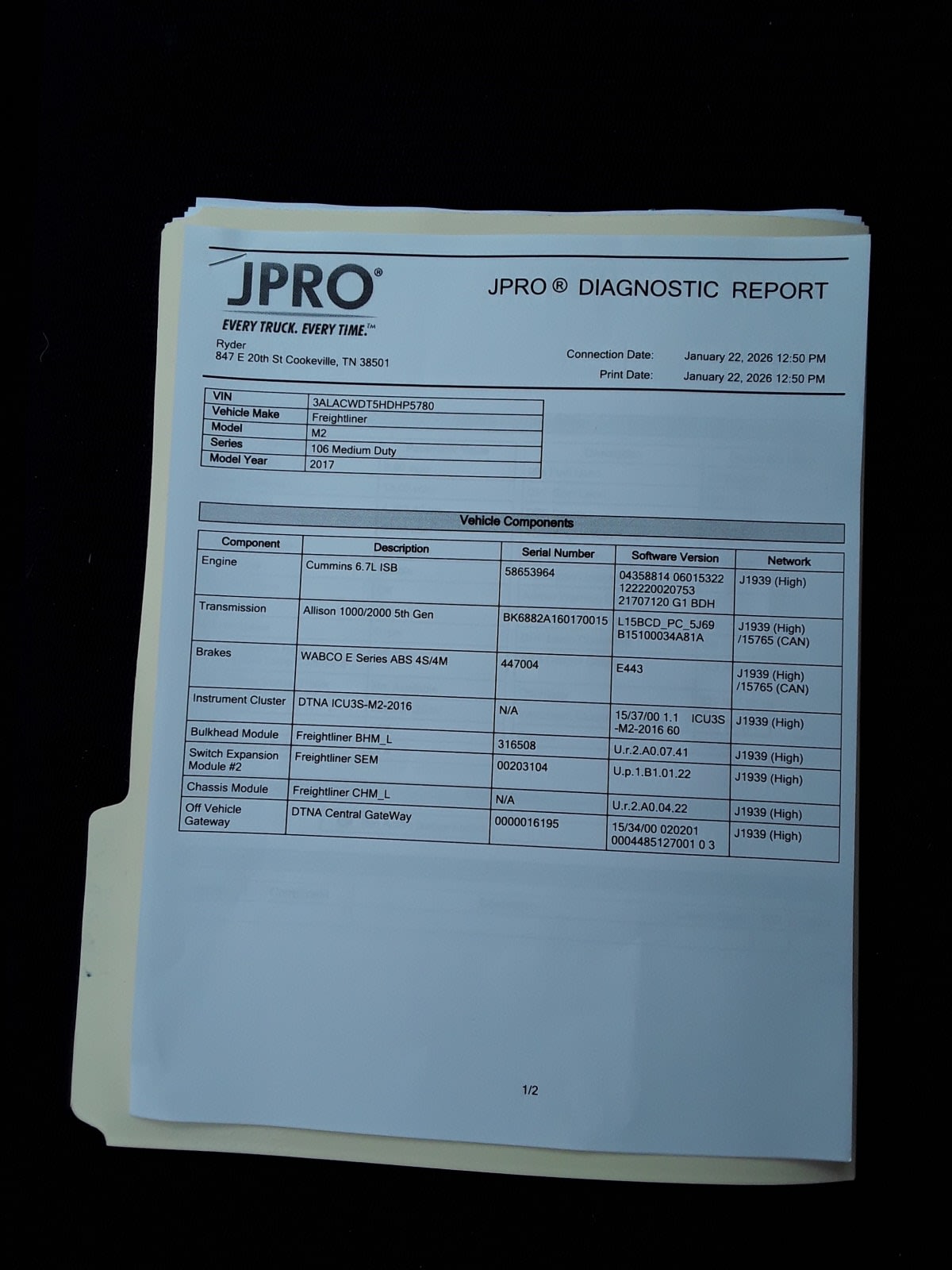 2017 Freightliner/Mercedes M2 106 658339