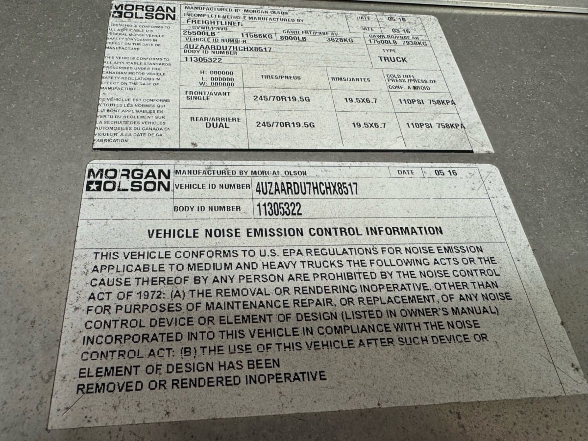 2017 Frtlr Custom Chassis Corp MT-55 WALK-IN 664881