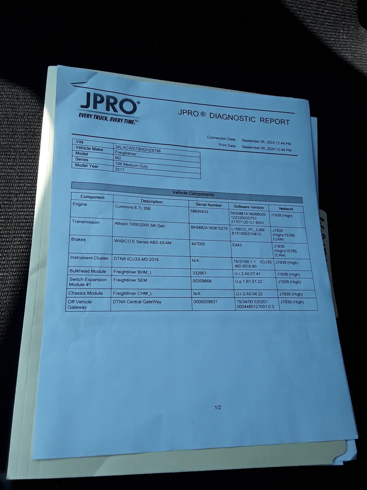 2017 Freightliner/Mercedes M2 106 669176