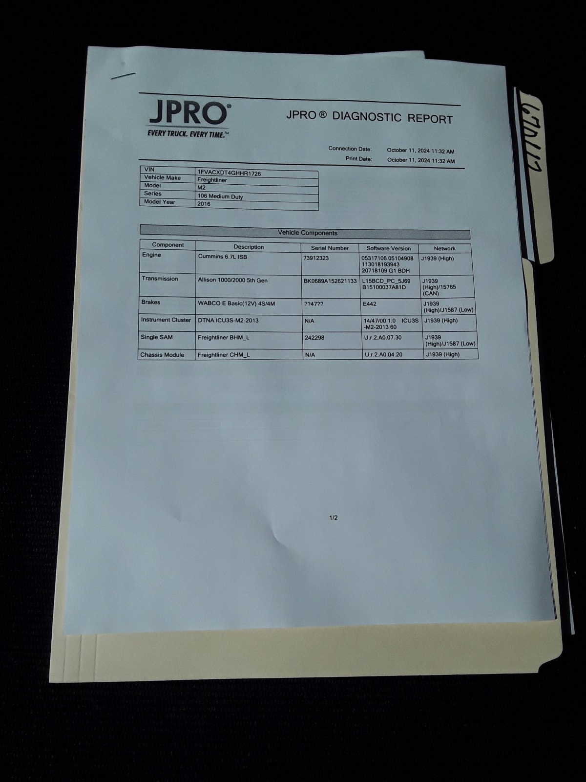 2016 Freightliner/Mercedes M2 106 670112