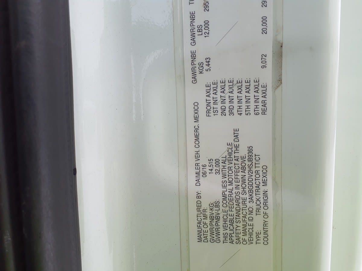 2017 Freightliner/Mercedes CASCADIA 125 672814