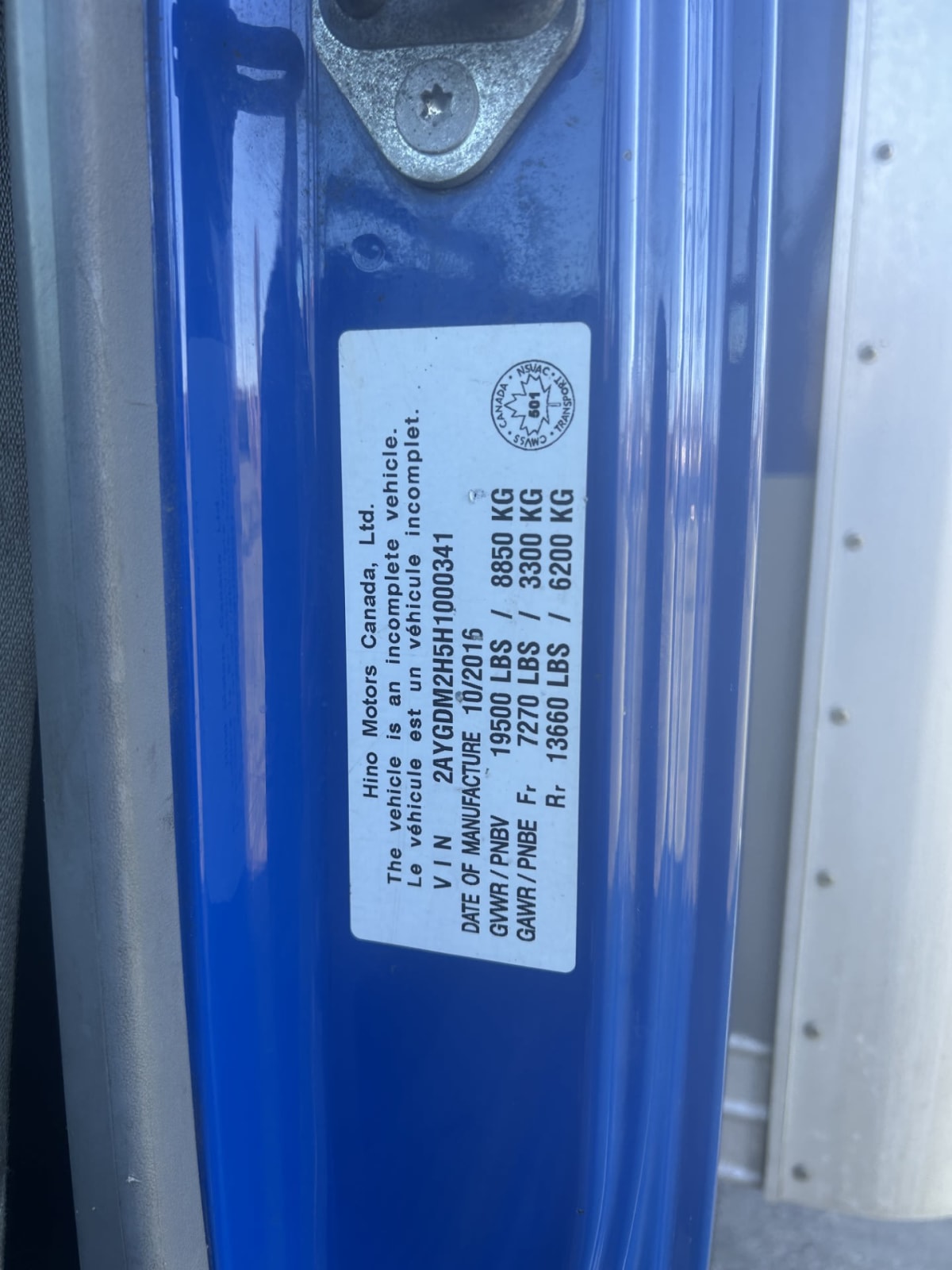 2017 Hino HINO 195 676479