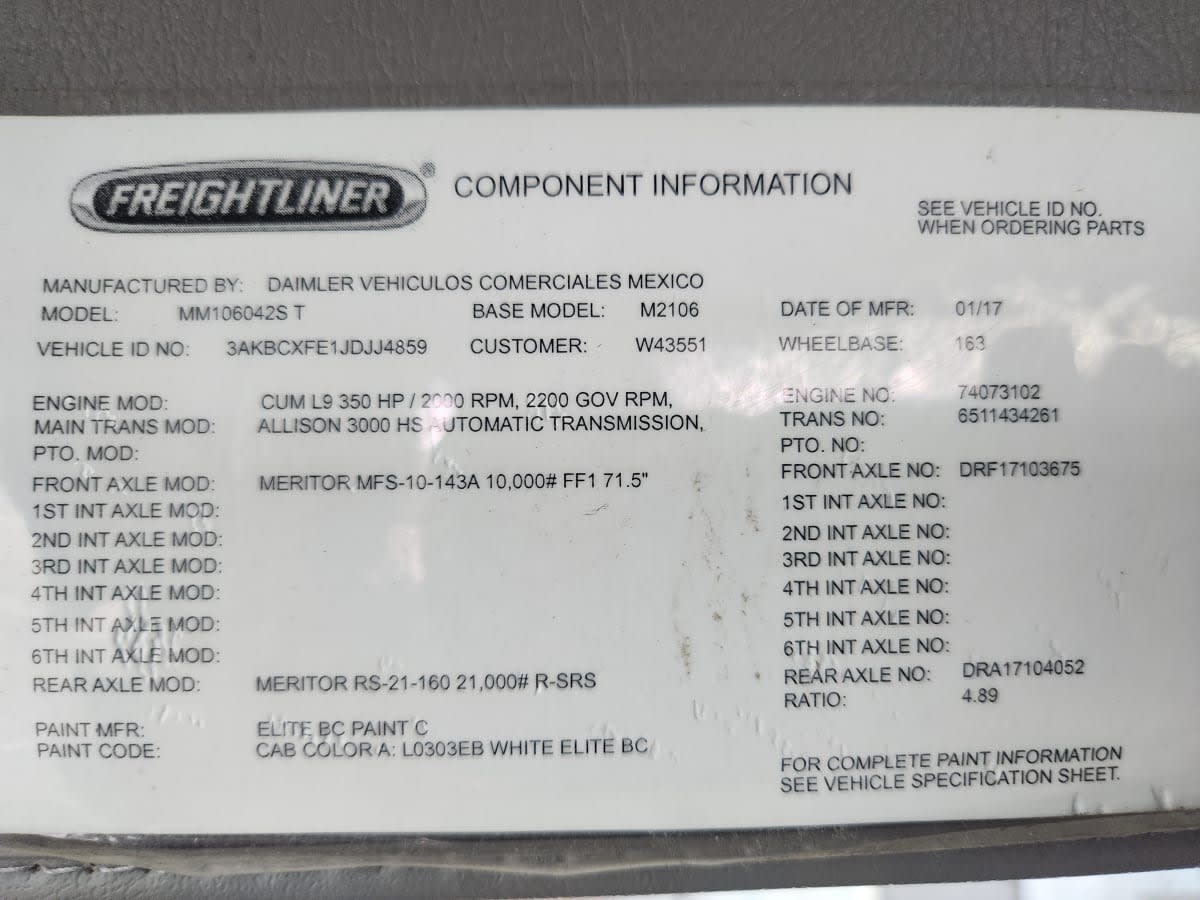 2018 Freightliner/Mercedes M2 106 680808