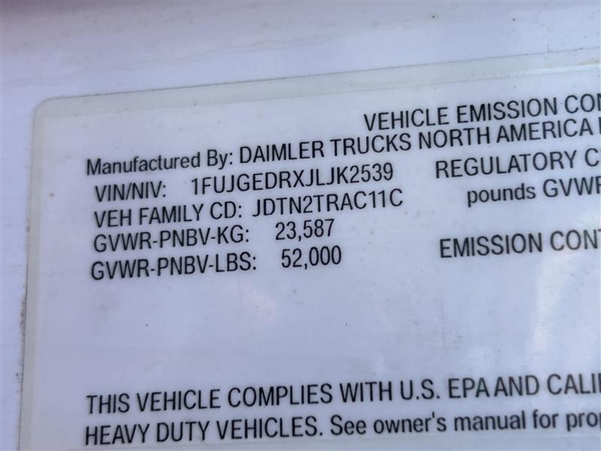 2018 Freightliner/Mercedes CASCADIA 125 682270