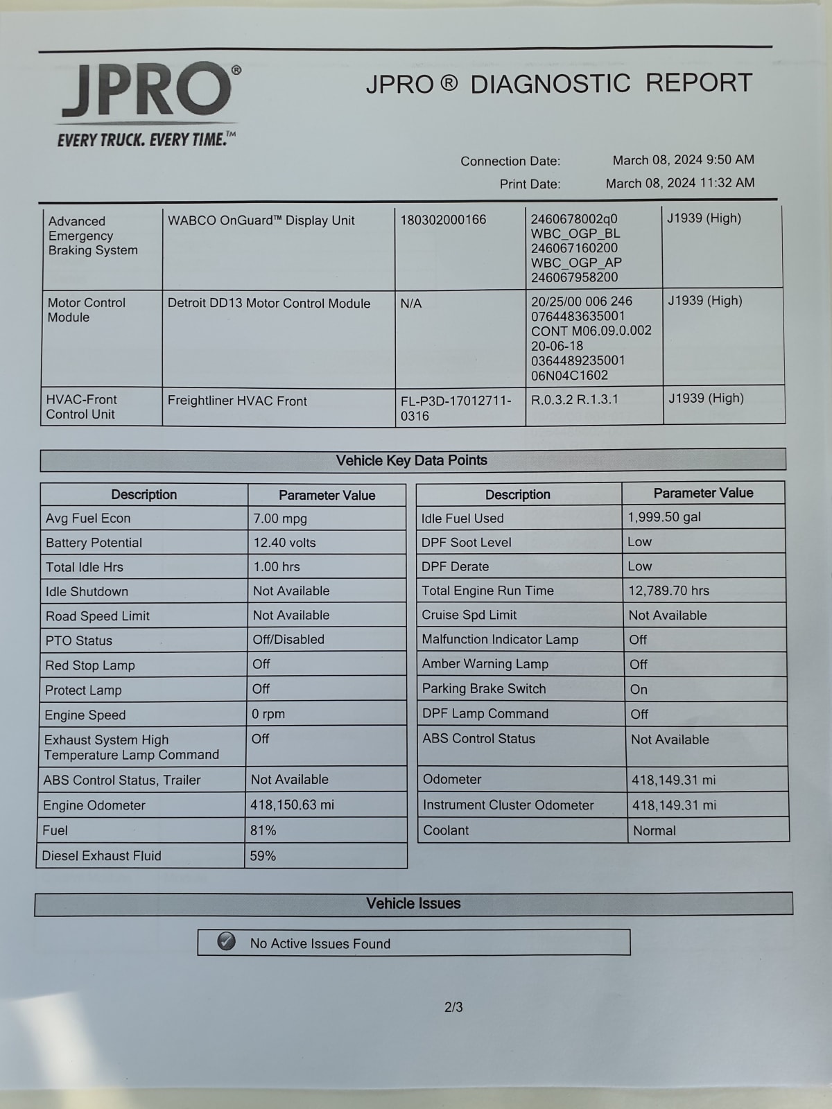 2018 Freightliner/Mercedes CASCADIA 125 685221