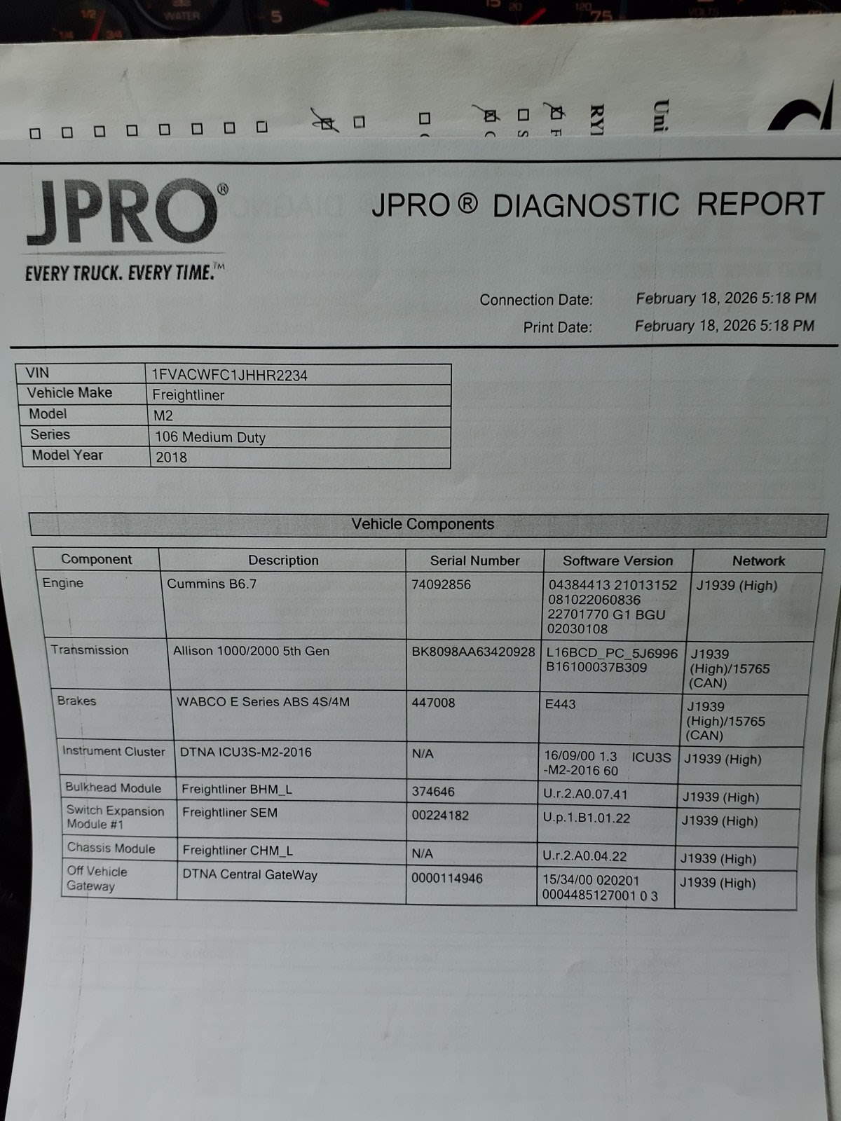 2018 Freightliner/Mercedes M2 106 686443