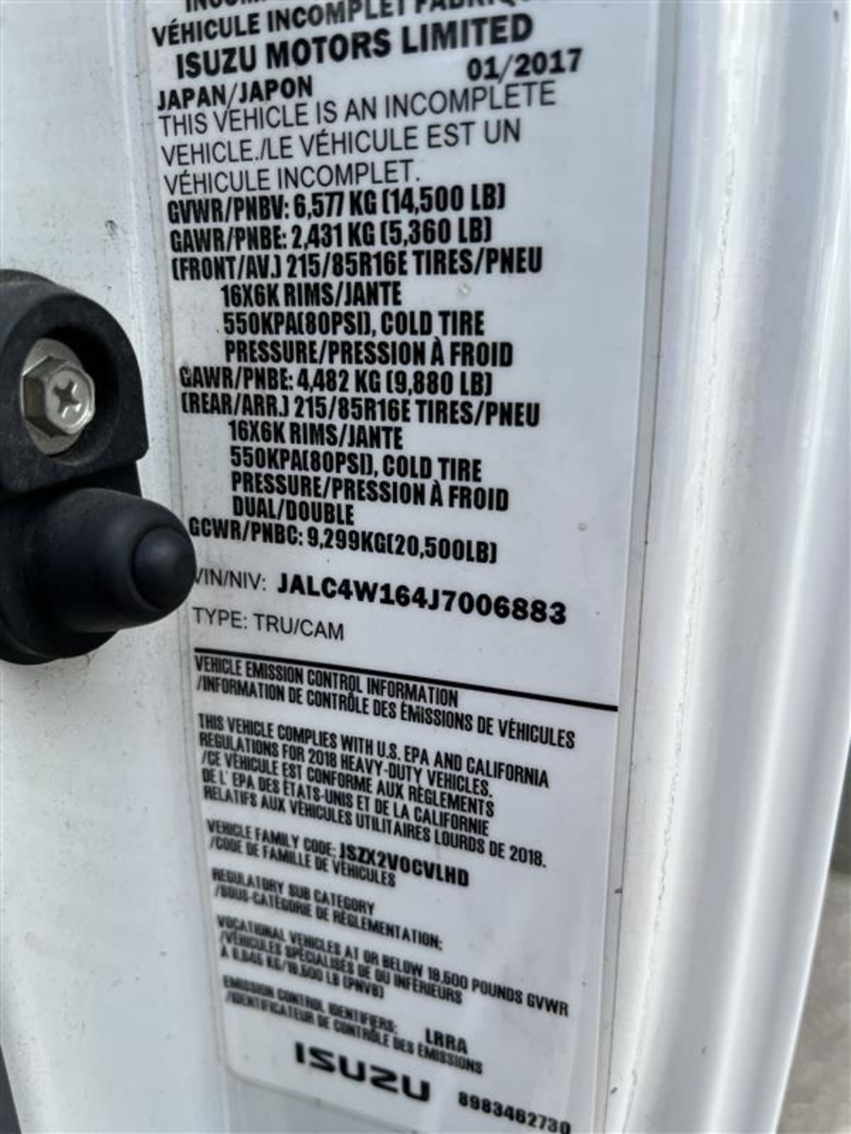 2018 Isuzu NPR HD 744490
