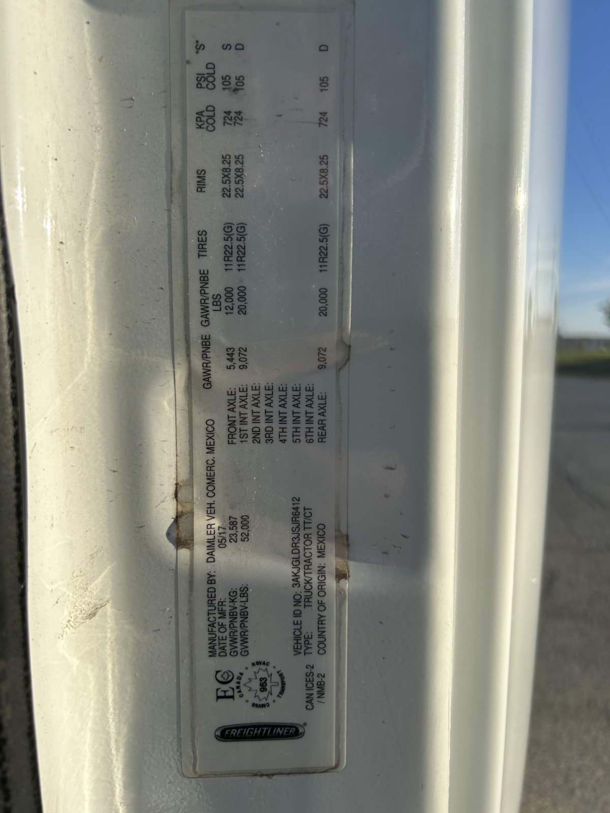 2018 Freightliner/Mercedes CASCADIA 125 750683