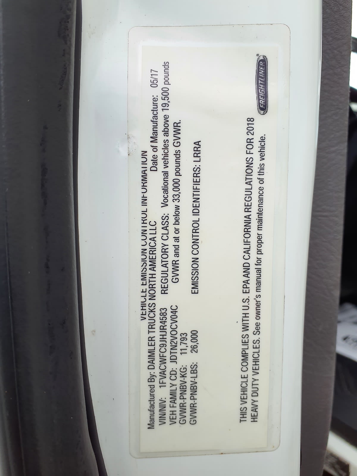 2018 Freightliner/Mercedes M2 106 750744