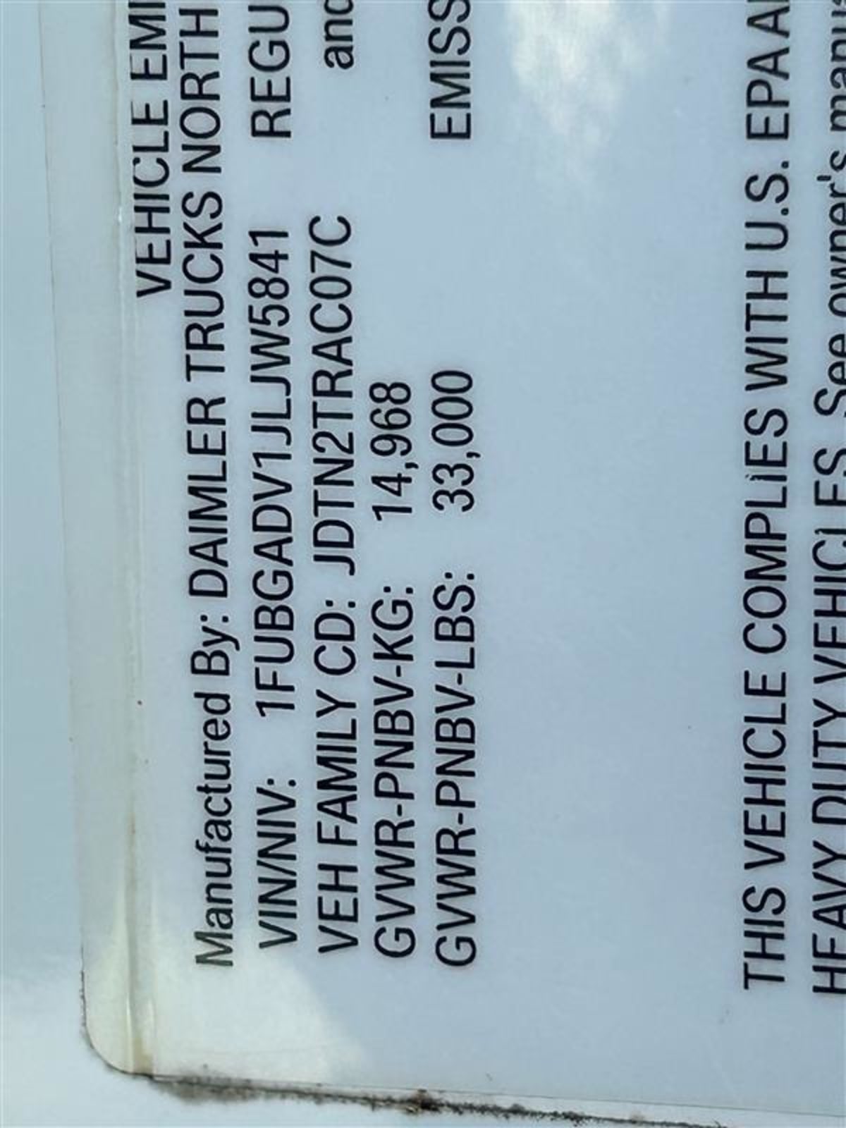 2018 Freightliner/Mercedes CASCADIA 113 769844