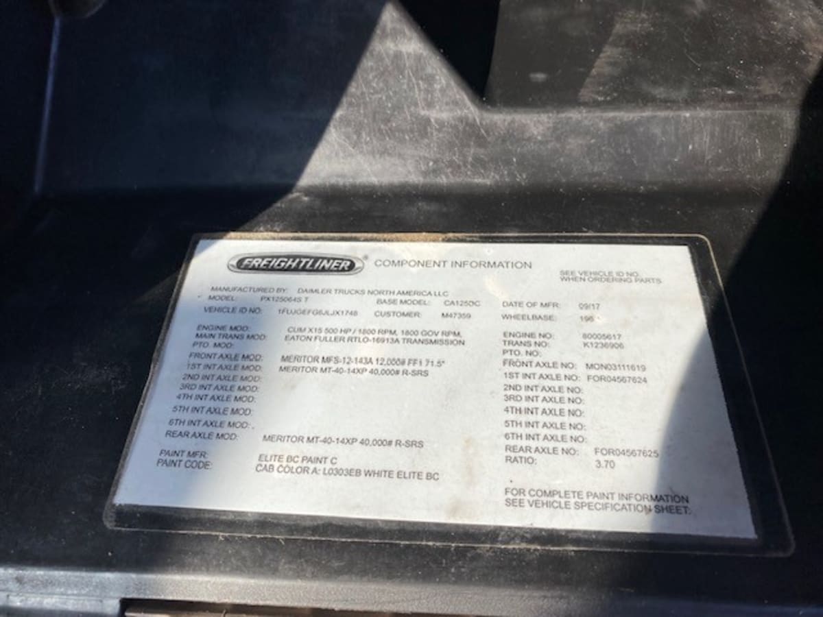 2018 Freightliner/Mercedes CASCADIA 125 771875