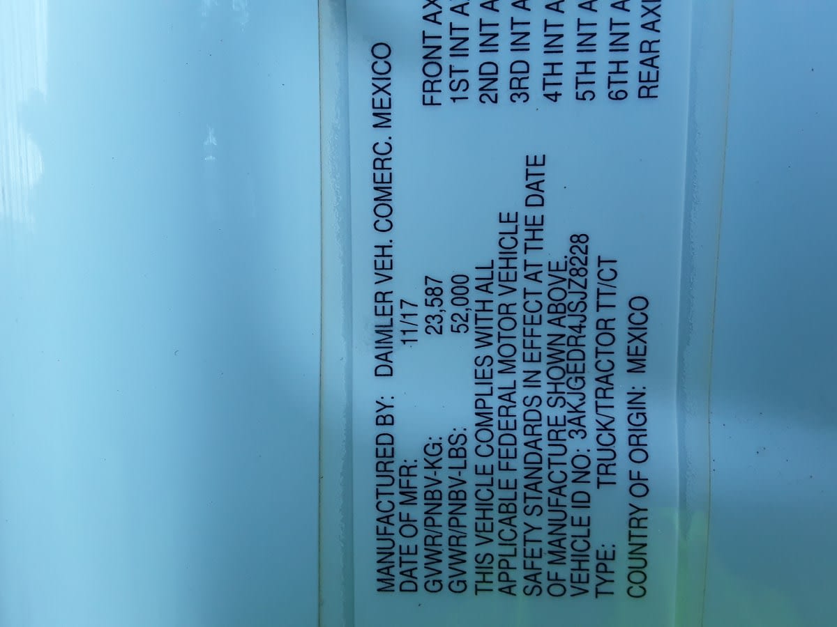 2018 Freightliner/Mercedes CASCADIA 125 776144