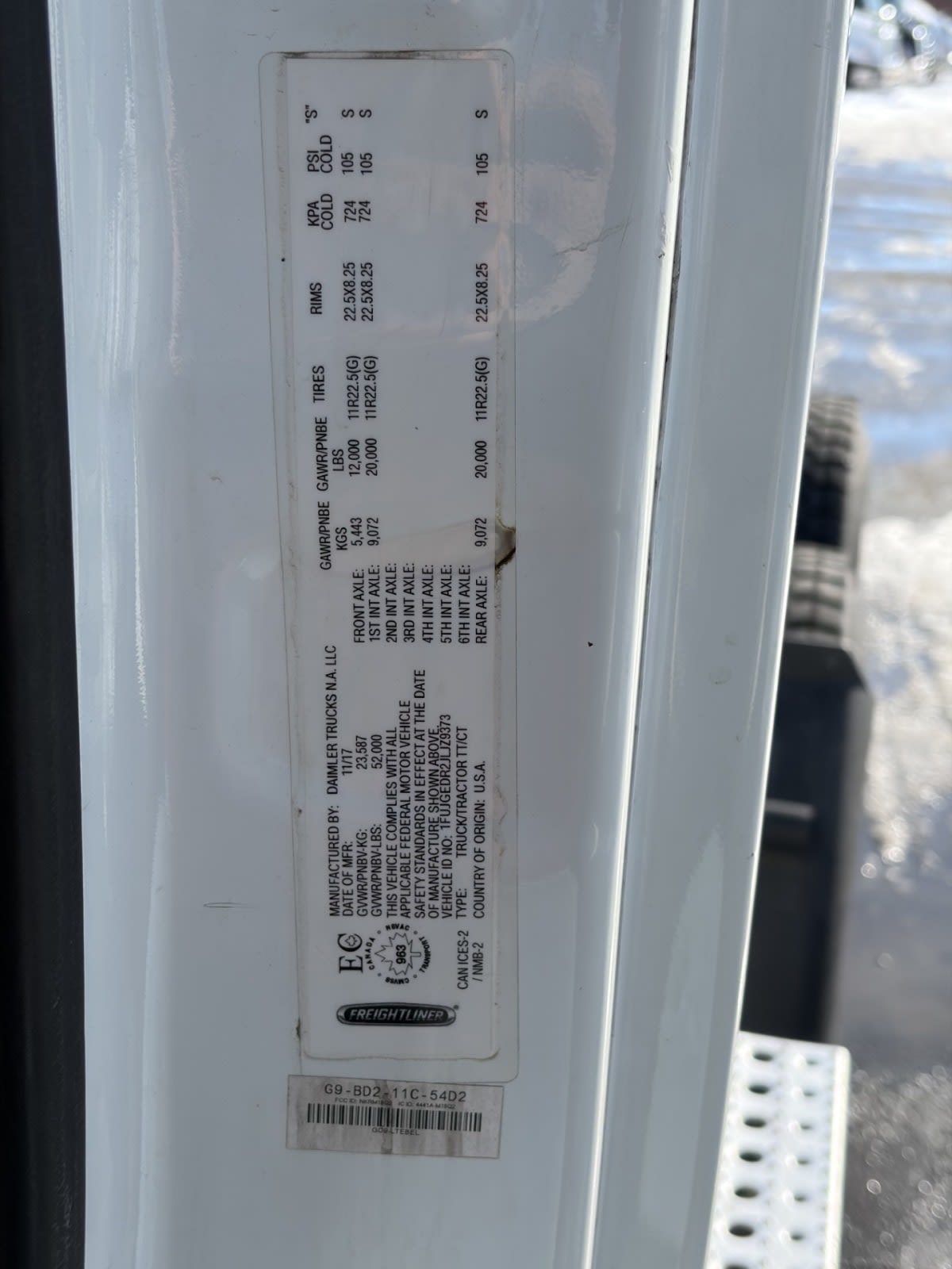 2018 Freightliner/Mercedes CASCADIA 125 777468