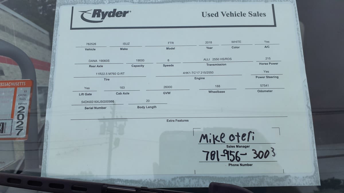 2018 Isuzu FTR 782526