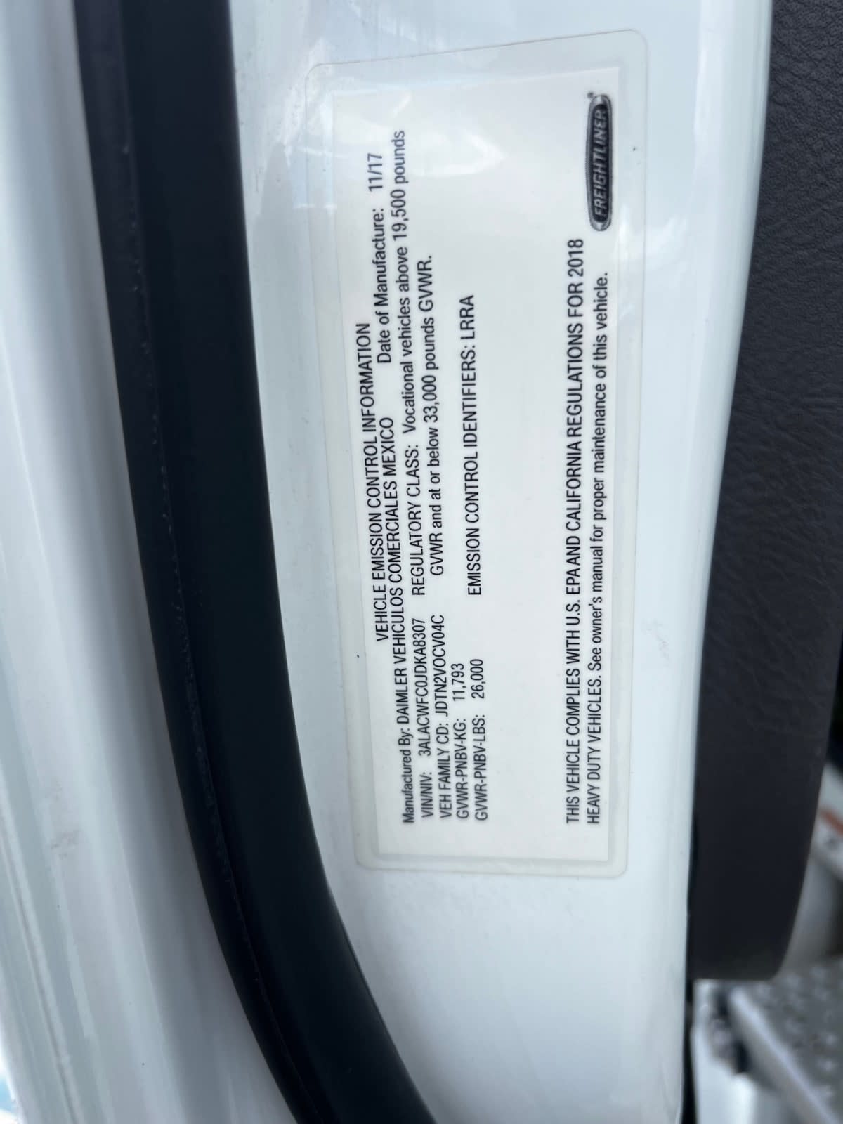 2018 Freightliner/Mercedes M2 106 795755
