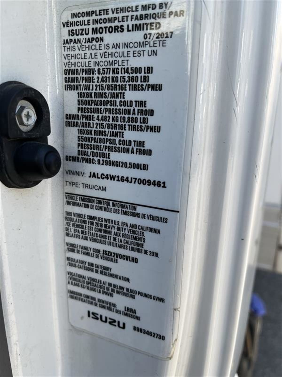 2018 Isuzu NPR HD 810341