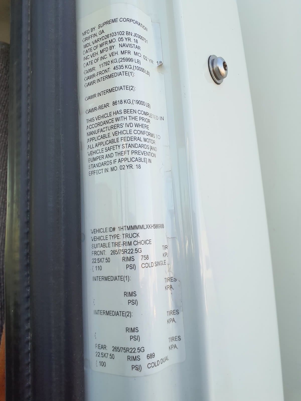 2019 Navistar International 4300 811559