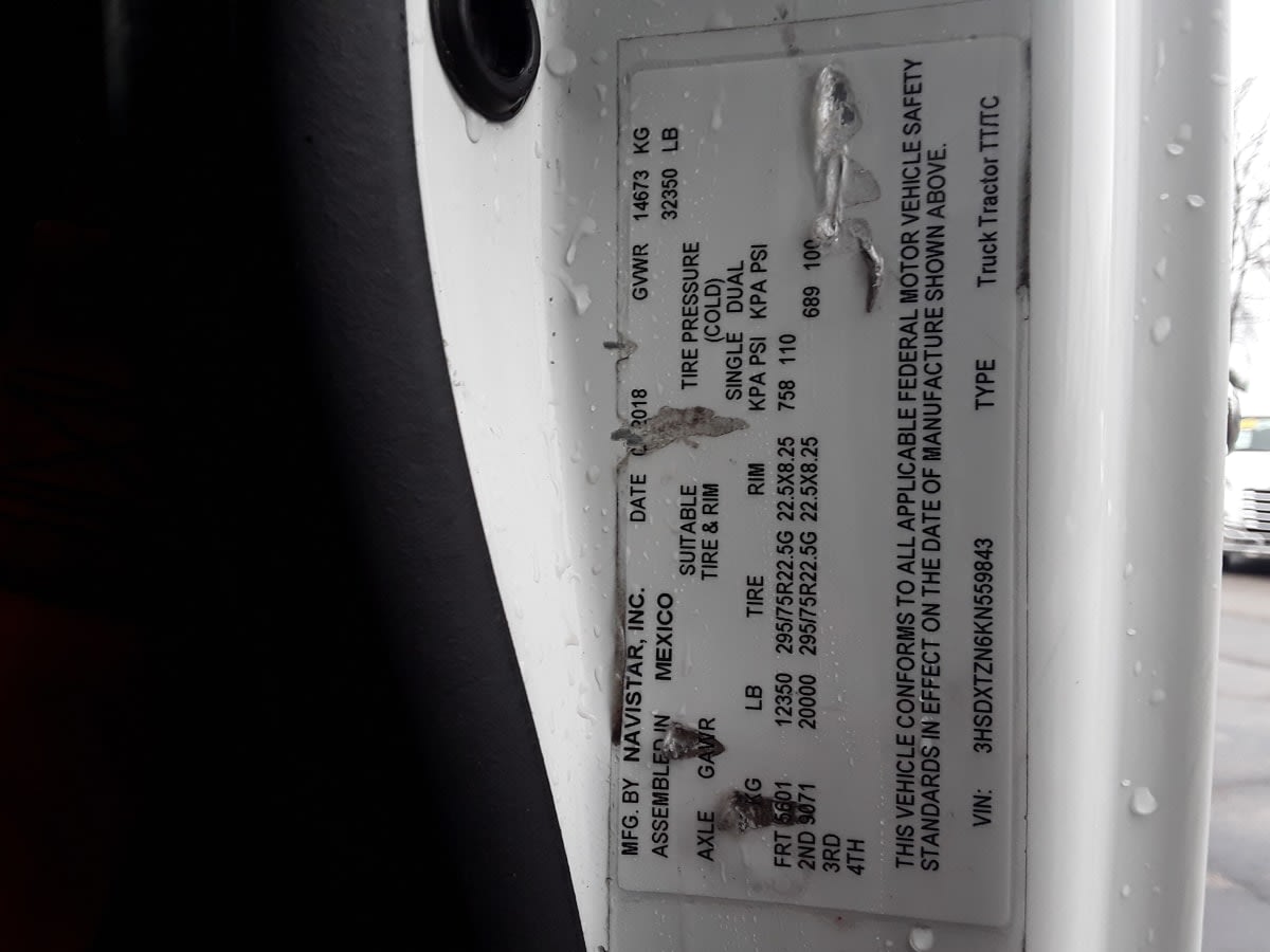 2019 Navistar International RH613 DAYCAB S/A 812741