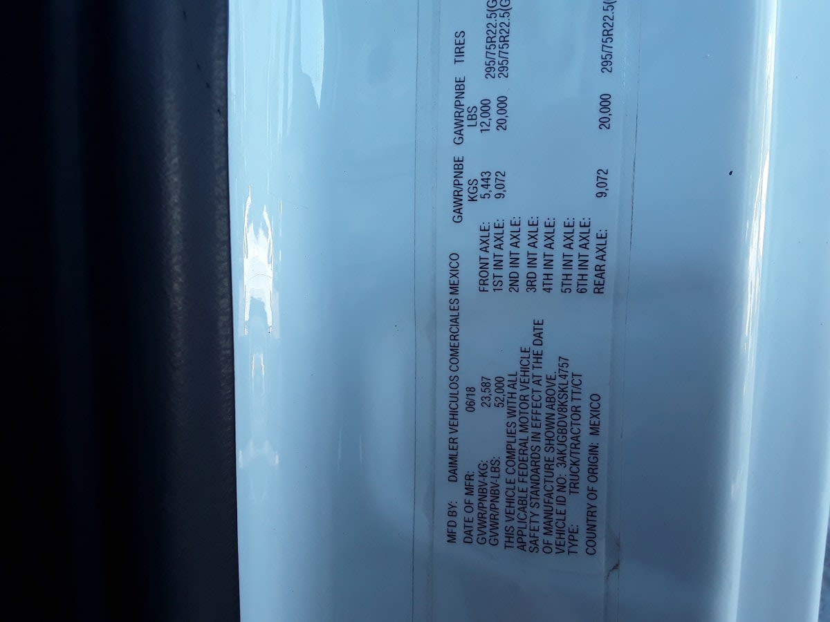 2019 Freightliner/Mercedes CASCADIA 113 814146