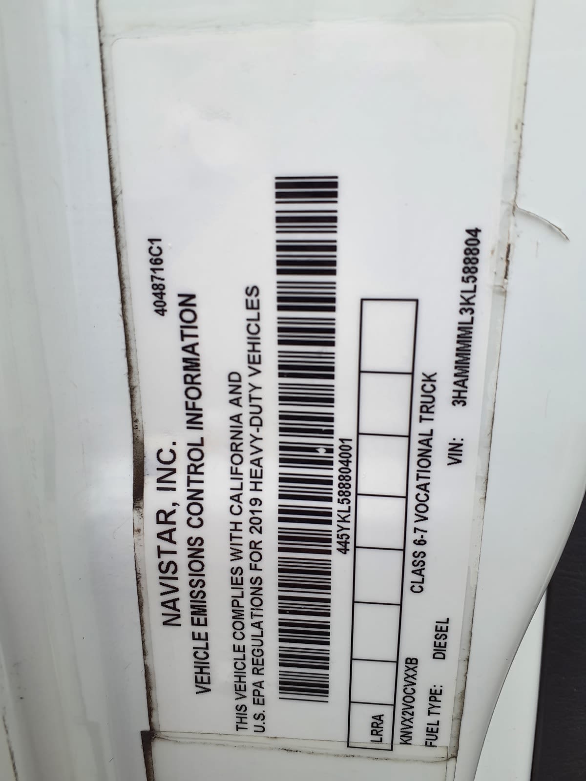 2019 Navistar International 4300 814920