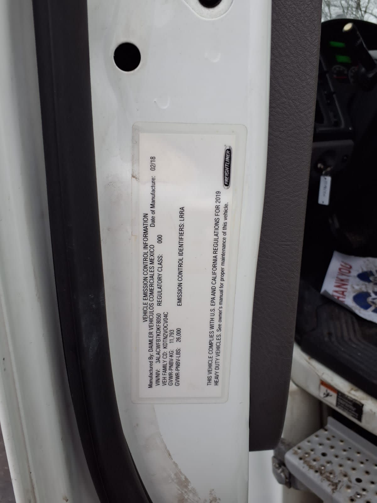 2019 Freightliner/Mercedes M2 106 819630