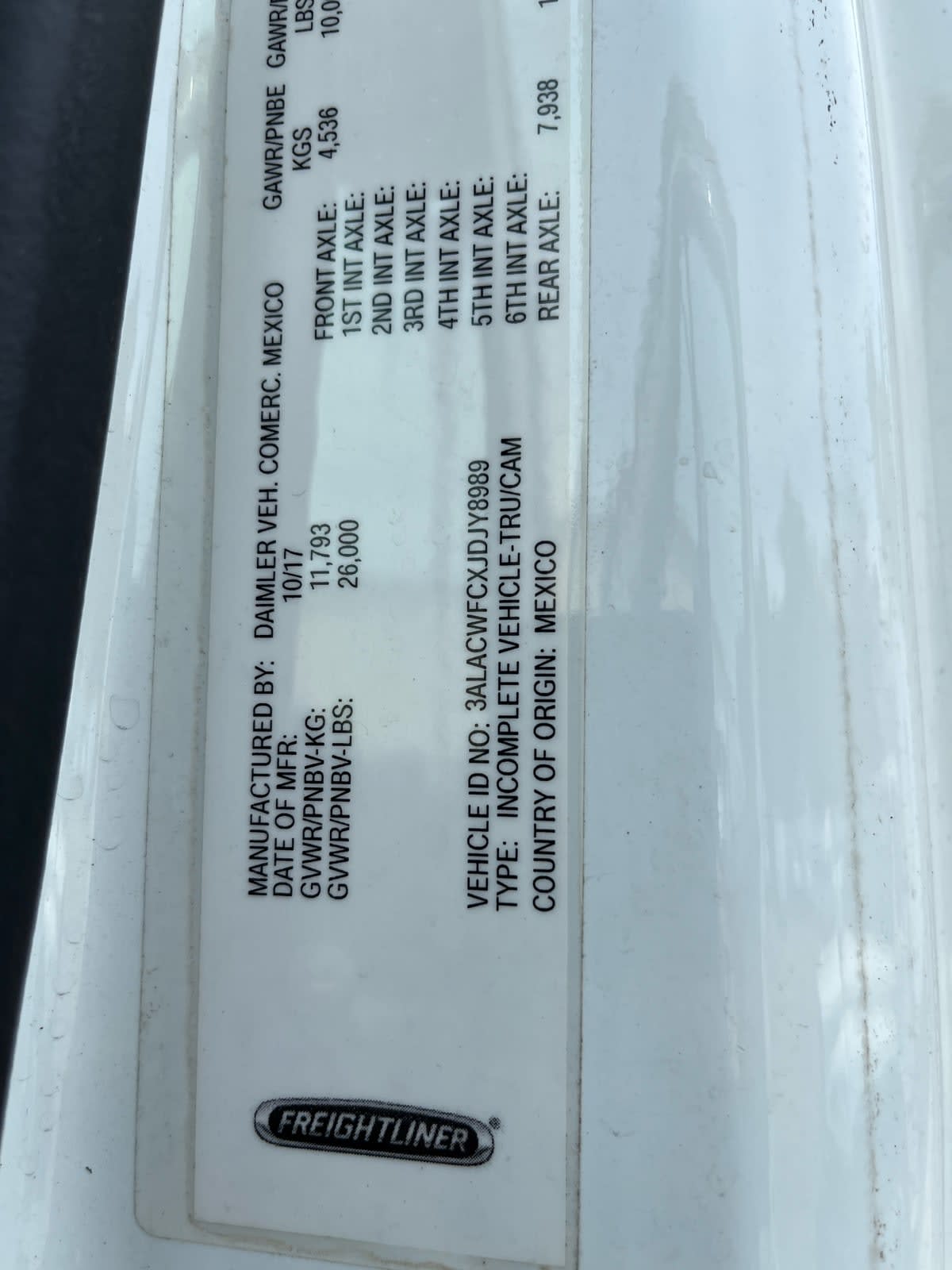 2018 Freightliner M2 106 821443