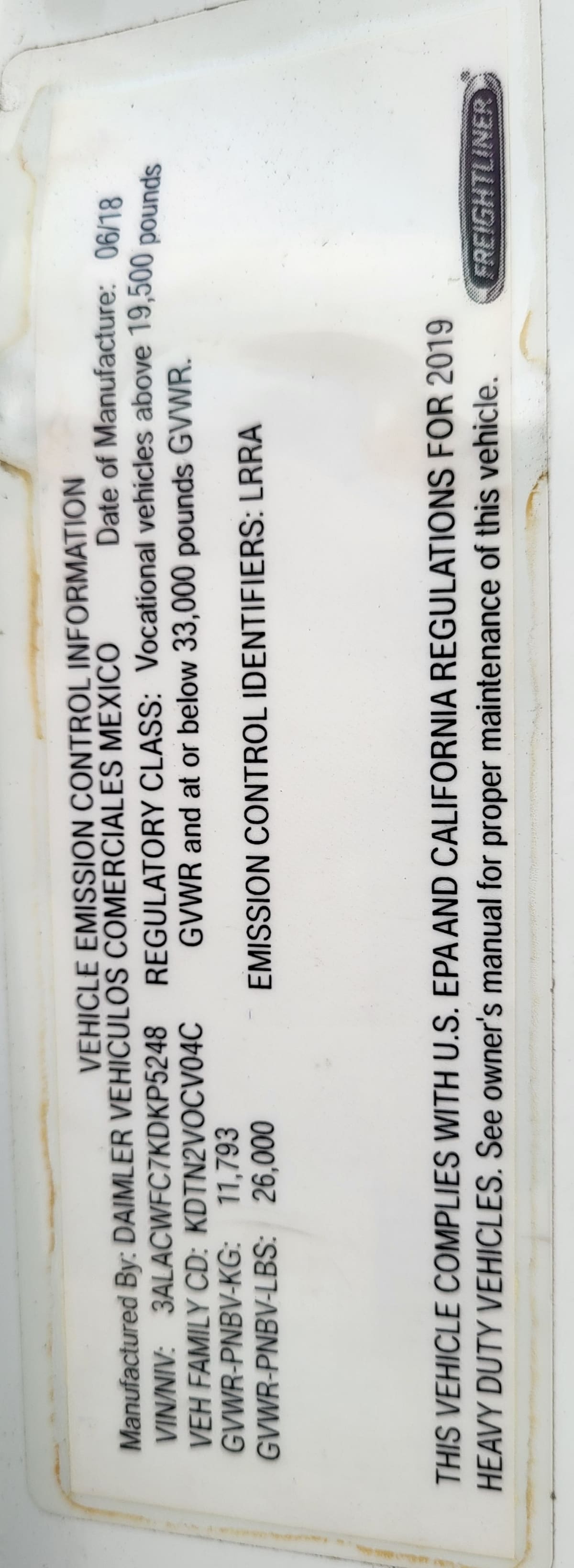 2019 Freightliner/Mercedes M2 106 836167