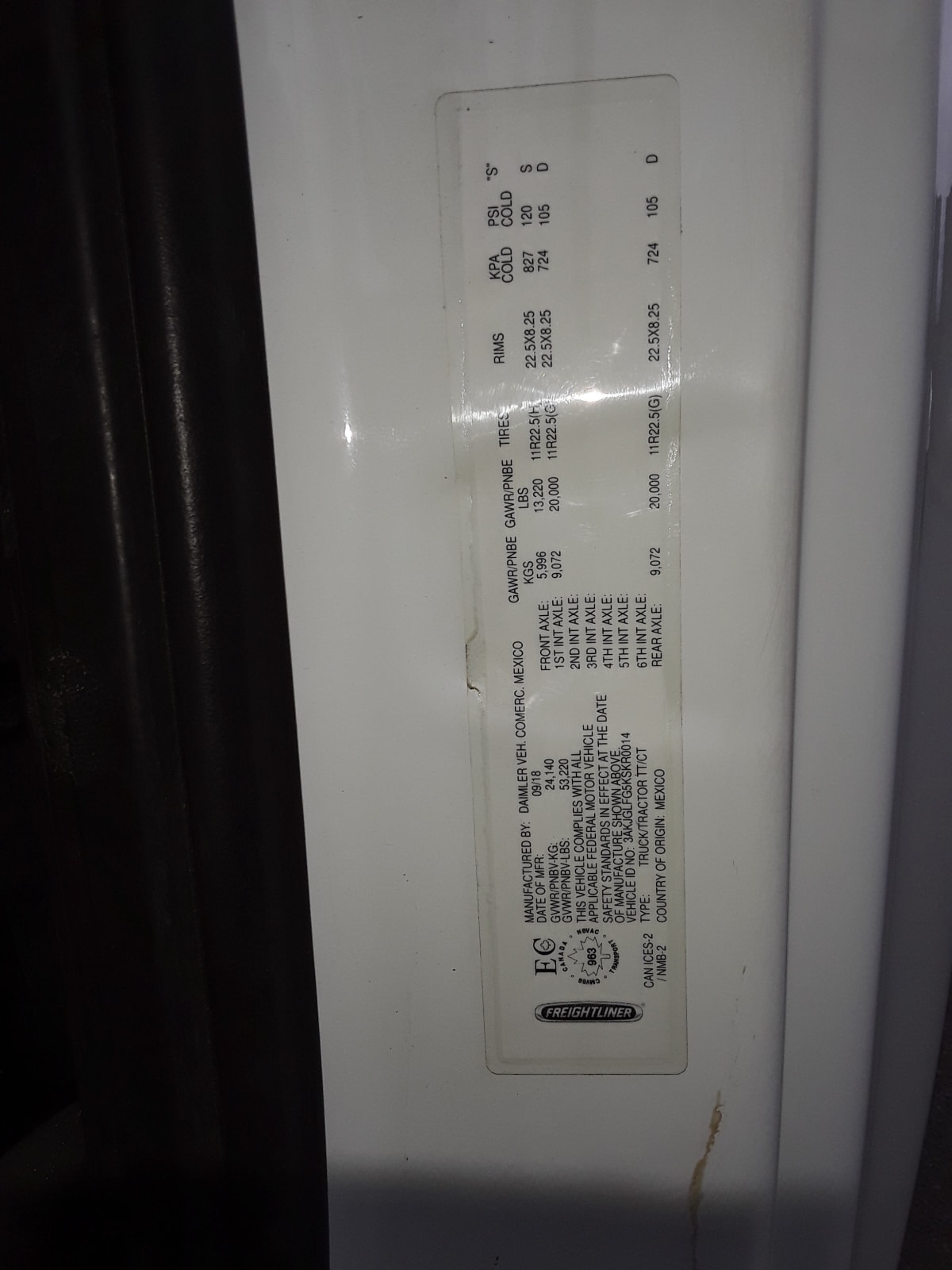 2019 Freightliner/Mercedes CASCADIA 125 839414