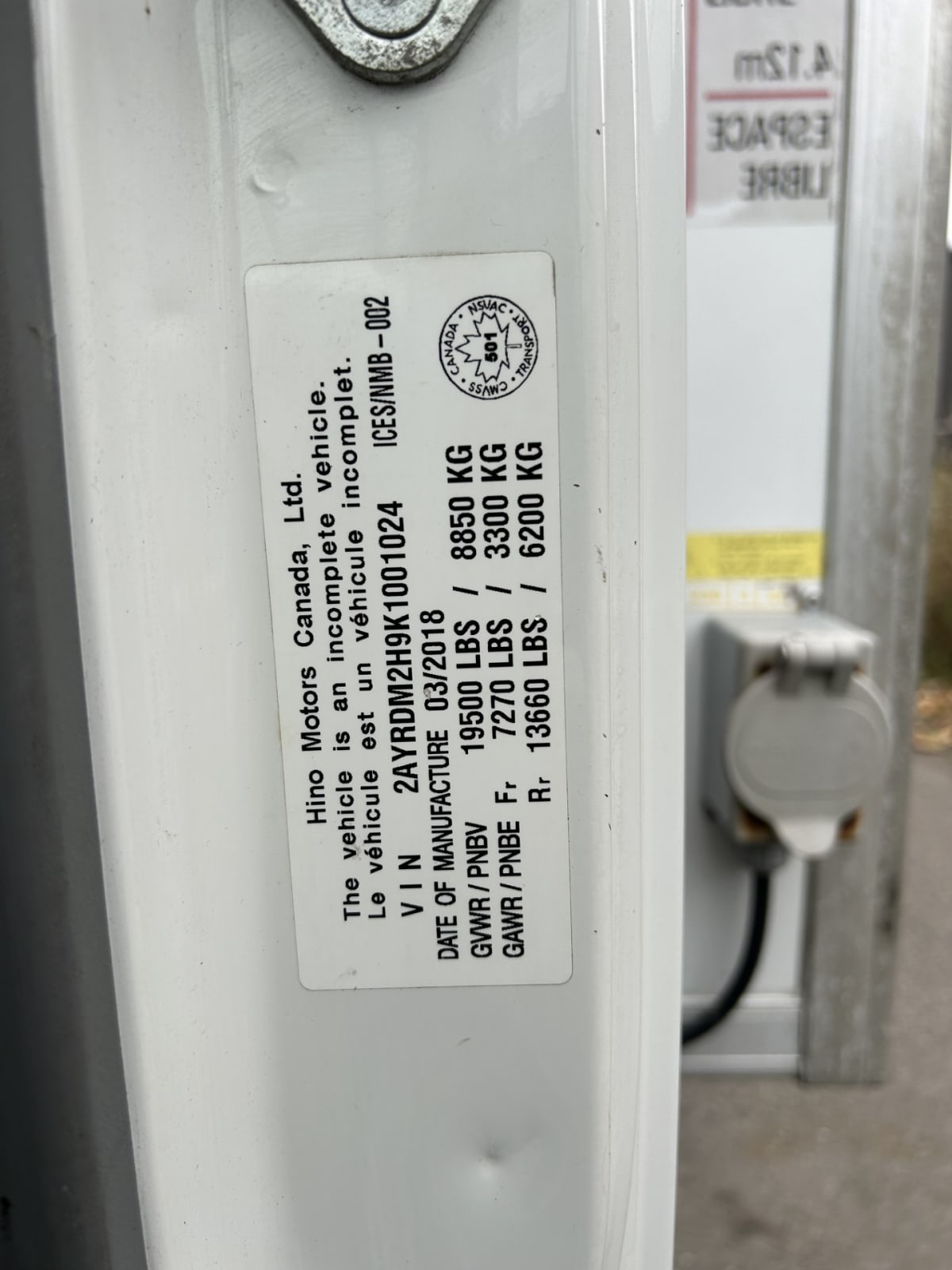 2019 Hino HINO 195 839545