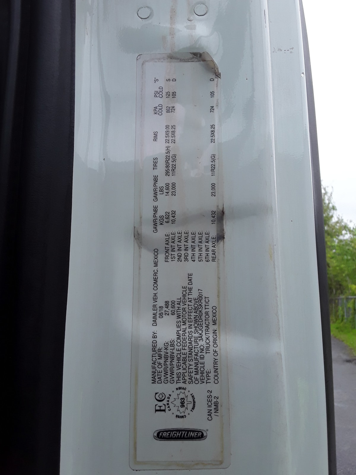 2019 Freightliner/Mercedes CASCADIA 125 839770