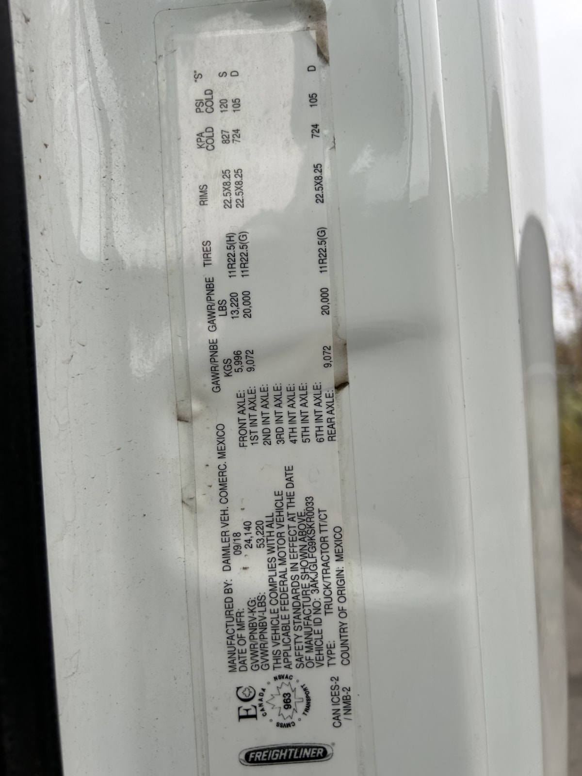 2019 Freightliner/Mercedes CASCADIA 125 840616